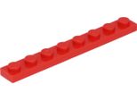 Piastra Lego® 1X8 3460 - 1 Pezzo Rosso