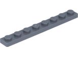 Piastra Lego® 1X8 3460 - 250 Pezzi Grigio Scuro Bluastro