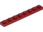 Piastra Lego® 1X8 3460 - 1 Pezzo Rosso Scuro