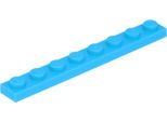 Piastra Lego® 1X8 3460 - 1 Pezzo Azzurro Medio