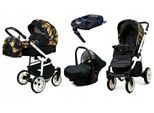BabyLux® Color Lux | 4in1 Kinderwagen Bambimo | Gold Jungle | Kombikinderwagen | Kinderwagenset | Is