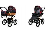 Babylux® Classic Gold | 2in1 Kinderwagen Bambimo | Red Bow | Kombikinderwagen | Kinderwagenset | Bug