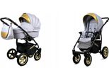 BabyLux® Gold Lux | 2in1 Kinderwagen Bambimo | Silver | Kombikinderwagen | Kinderwagenset | Buggy +