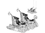 Springos Decorazione Per L'albero Di Natale Ornamento Per L'albero Di Natale Slitta Di Babbo Natale 2 Pezzi Decorazione Da Appendere Ornamento Per L'albero Di Natale 8,5 Cm Natale