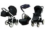 BabyLux® Color Lux | 4in1 Kinderwagen Bambimo | Onyx | Kombikinderwagen | Kinderwagenset | Isofix-Ba
