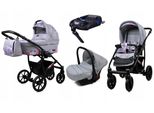 BabyLux® Largo | 4in1 Kinderwagen Bambimo | Pink Owl | Kombikinderwagen | Kinderwagenset | Isofix-Ba