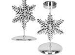 Springos Porta Tea Light In Metallo Porta Candela Fiocco Di Neve 17 Cm Decorazione Decorazione Casa Natale