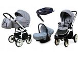 BabyLux® Color Lux | 4in1 Kinderwagen Bambimo | Silver Flex | Kombikinderwagen | Kinderwagenset | Is
