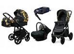BabyLux® Color Lux | 4in1 Kinderwagen Bambimo | Gold Jungle | Kombikinderwagen | Kinderwagenset | Is