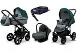 BabyLux® Sky Lark | 4in1 Kinderwagen Bambimo | Grey Flex Green | Kombikinderwagen | Kinderwagenset |