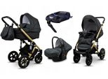 BabyLux® Sky Lark | 4in1 Kinderwagen Bambimo | Black Flex | Kombikinderwagen | Kinderwagenset | Isof