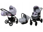 BabyLux® Largo | 3in1 Kinderwagen Bambimo | Pink Owl | Kombikinderwagen | Kinderwagenset | Buggy + B