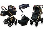BabyLux® Aspero | 4in1 Kinderwagen Bambimo | Gold Chain | Kombikinderwagen | Kinderwagenset