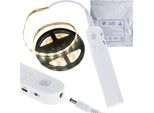 Striscia Led Rilevatore Di Movimento Con Batteria Usb 2M Bianco Caldo