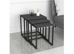 Tavolino Sunnfjord Set Di 3 Tavolini Antracite Tavolino Da Salotto Tavolino Moderno Con Struttura In Metallo Tavolino Da Caffè Rettangolare