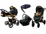 BabyLux® Largo | 4in1 Kinderwagen Set | Black Coffe | Kombikinderwagen | Kinderwagenset