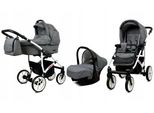 BabyLux® Largo | 3in1 Kinderwagen Bambimo | Grey Flex | Kombikinderwagen | Kinderwagenset | Buggy +
