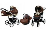 BabyLux® Largo | 3in1 Kinderwagen Bambimo | Brown Owl | Kombikinderwagen | Kinderwagenset | Buggy +