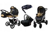 BabyLux® Largo | 4in1 Kinderwagen Bambimo | Black Coffe | Kombikinderwagen | Kinderwagenset