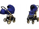 BabyLux® Color Lux | 2in1 Kinderwagen Set | Sailor Blue | Kombikinderwagen | Kinderwagenset | Bu