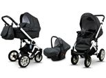 BabyLux® Sky Lark | 3in1 Kinderwagen Bambimo | Black Flex | Kombikinderwagen | Kinderwagenset | Bugg