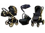 BabyLux® Color Lux | 4in1 Kinderwagen Set | Gold Jungle | Kombikinderwagen | Kinderwagenset | Is