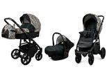 BabyLux® Color Lux | 3in1 Kinderwagen Bambimo | Gold Grille | Kombikinderwagen | Kinderwagenset | Bu