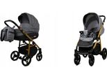 BabyLux® Axel | 2in1 Kinderwagen Set | Grey Flex | Kombikinderwagen | Kinderwagenset | Buggy + B