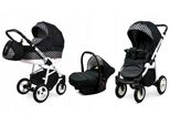 BabyLux® Alu Way | 3in1 Kinderwagen Bambimo | Optical Black | Kombikinderwagen | Kinderwagenset | Bu