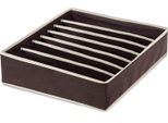 Scatola Portaoggetti Springos, 7 Celle, Cassetto, Organizzatore Per Calzini, Cravatte, Biancheria Intima, Piccoli Accessori, Sistema Organizzativo, Organizzatore Per Calzini, Scatola In Tessuto (Marrone)