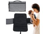 Fasciatoio Da Viaggio Per Neonati Borsa Fasciatoio Convertibile Grigio