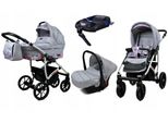 BabyLux® Largo | 4in1 Kinderwagen Bambimo | Pink Owl | Kombikinderwagen | Kinderwagenset | Isofix-Ba
