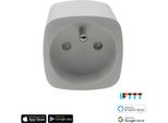 Iqtech Smartlife WS024, Adattatore Di Presa Wi-Fi Intelligente 16A Con Pin Di Protezione, Misurazione Dell'alimentazione