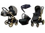 BabyLux® Color Lux | 4in1 Kinderwagen Bambimo | Gold Grille | Kombikinderwagen | Kinderwagenset | Is