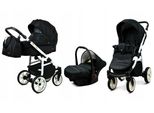 BabyLux® Color Lux | 3in1 Kinderwagen Bambimo | Onyx | Kombikinderwagen | Kinderwagenset | Buggy + B