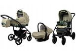 BabyLux® Largo | 3in1 Kinderwagen Set | Fern Leaf | Kombikinderwagen | Kinderwagenset | Buggy +