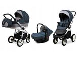 BabyLux® Alu Way | 3in1 Kinderwagen Bambimo | Dark Grey | Kombikinderwagen | Kinderwagenset | Buggy