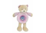 Peluche Con Sonaglio Integrato Lulu Orso Rosa 25 Cm