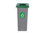 Cestino Per Rifiuti Differenziati Fit Bin Grigio 53 L, Verde - Vetro