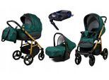 BabyLux® Axel | 4in1 Kinderwagen Bambimo | Bottle Green | Kombikinderwagen | Kinderwagenset