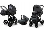 BabyLux® Sky Lark | 3in1 Kinderwagen Bambimo | Black Flex | Kombikinderwagen | Kinderwagenset | Bugg