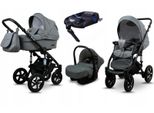 BabyLux® Sky Lark | 4in1 Kinderwagen Bambimo | Grey Flex | Kombikinderwagen | Kinderwagenset | Isofi
