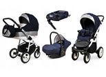 BabyLux® Alu Way | 4in1 Kinderwagen Set | Blue Shine | Kombikinderwagen | Kinderwagenset | Isofi