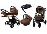 BabyLux® Largo | 4in1 Kinderwagen Set | Brown Cream | Kombikinderwagen | Kinderwagenset
