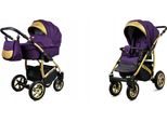 BabyLux® Gold Lux | 2in1 Kinderwagen Bambimo | Royal Purple | Kombikinderwagen | Kinderwagenset | Bu