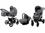 BabyLux® Largo | 3in1 Kinderwagen Bambimo | Grey Flex | Kombikinderwagen | Kinderwagenset | Buggy +
