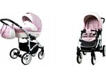 BabyLux® White Lux | 2in1 Kinderwagen Set | Sweet Pink | Kombikinderwagen | Kinderwagenset | Bug