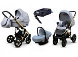 BabyLux® Sky Lark | 4in1 Kinderwagen Bambimo | Silver Flex | Kombikinderwagen | Kinderwagenset | Iso