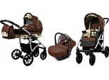 BabyLux® Largo | 3in1 Kinderwagen Bambimo | Brown Owl | Kombikinderwagen | Kinderwagenset | Buggy +