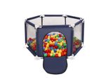 Selonis Box Esagonale Con 900 Palline Box Per Bambini, Blu:Giallo/Verde/Blu/Rosso/Arancio